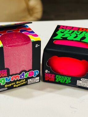 Pink Bundle of 2 Needohs - Gumdrop and Funky Pup, Brand New!